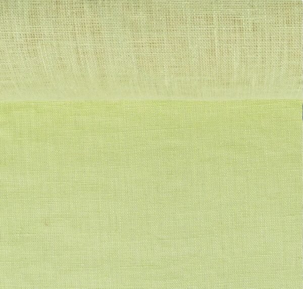 Washed Linen Fabric in Mint haze, Mint cream, Ivory cream - Image 2